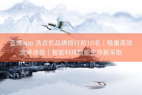 亚博app 洗衣机品牌排行前10名｜稳重高效洗涤体验｜智能科技赋能生存新采取